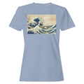 Surfing Wave Ukiyo-E Women's Light Blue - Adult & Kids T-Shirts, Sweatshirts & Hoodies apparel design preview 1