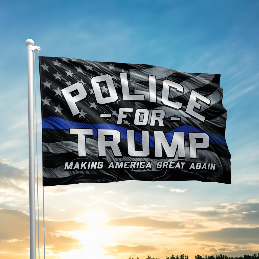 Police For Trump Flag - Adult & Kids T-Shirts, Sweatshirts & Hoodies apparel design preview 1