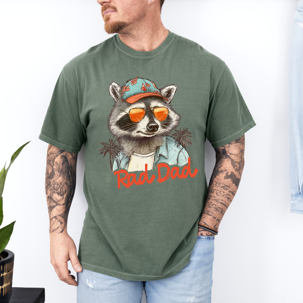 Fathers Day: Rad Dad On Moss Comfort Colors - Adult & Kids T-Shirts, Sweatshirts & Hoodies apparel design preview 1