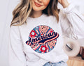 4th of July American Swirl Flower - Adult & Kids T-Shirts, Sweatshirts & Hoodies apparel design preview 1