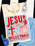 Jesus and Volleyball - Adult & Kids T-Shirts, Sweatshirts & Hoodies apparel design preview 1