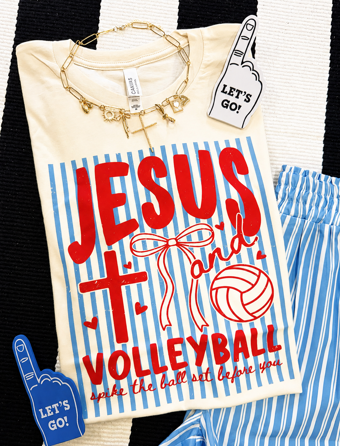 Jesus and Volleyball - Adult & Kids T-Shirts, Sweatshirts & Hoodies apparel design preview 1