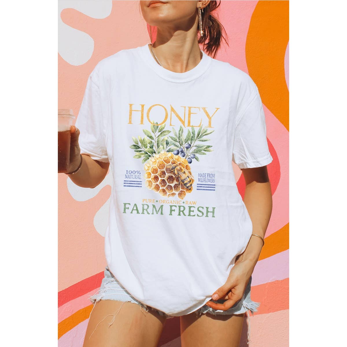 Honey Farm Fresh Vintage Graphic Oversized - Adult & Kids T-Shirts, Sweatshirts & Hoodies apparel design preview 1