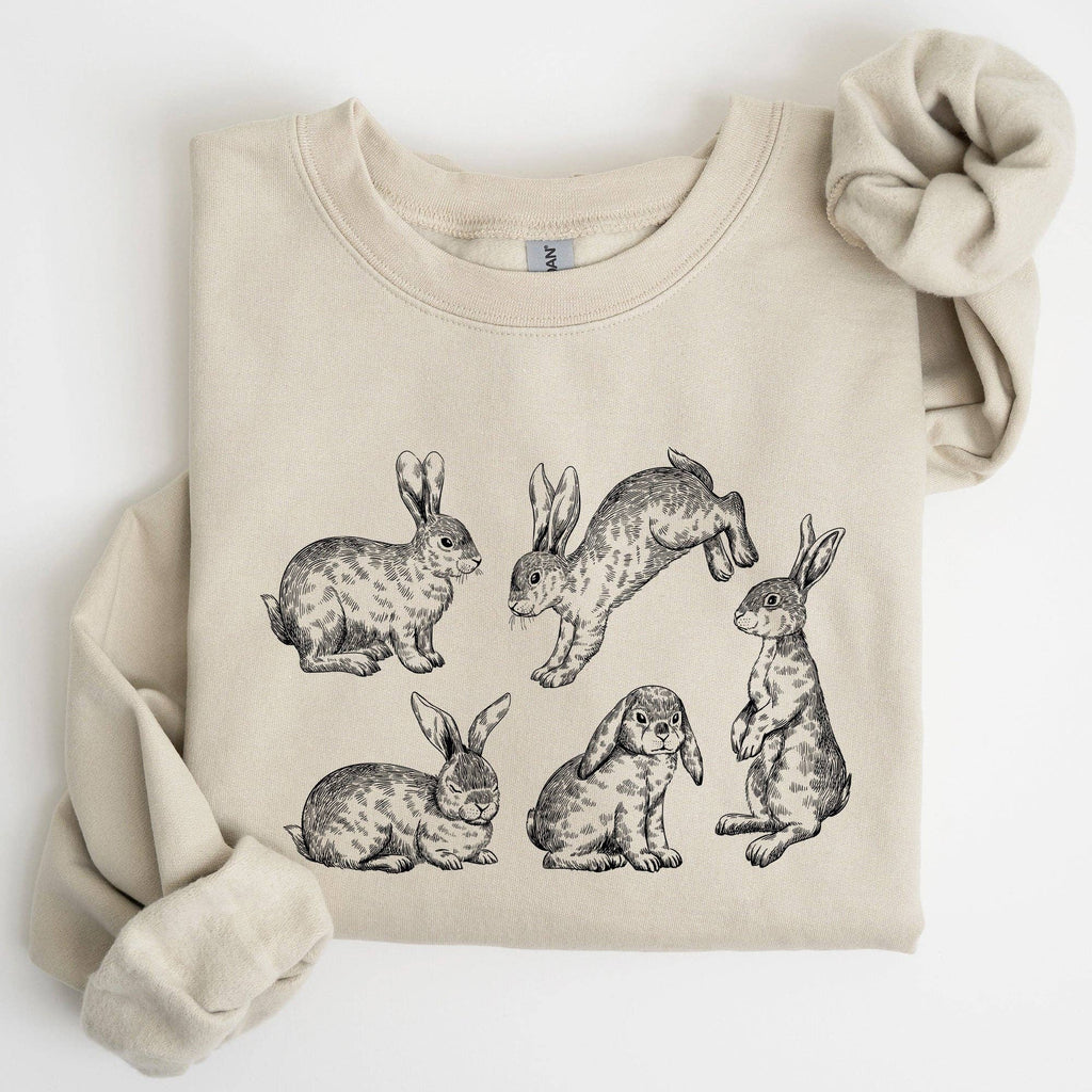 Vintage Easter Bunnies, Rabbit - Adult & Kids T-Shirts, Sweatshirts & Hoodies apparel design preview 1
