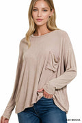 ....1020 Washed Dolman Sleeve Round Neck Top with A - Adult & Kids T-Shirts, Sweatshirts & Hoodies apparel design preview 1