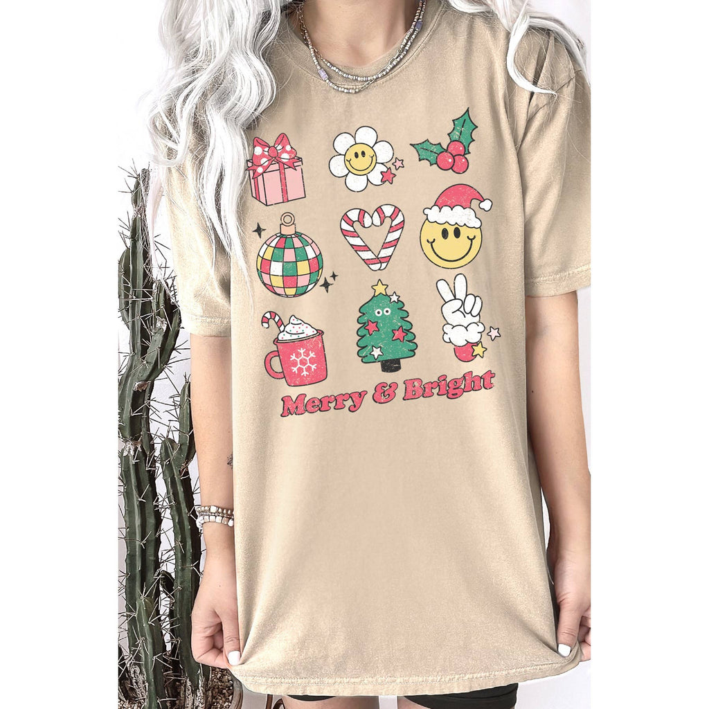 Merry and Bright Christmas - Adult & Kids T-Shirts, Sweatshirts & Hoodies apparel design preview 1