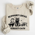 Support Local Street Cats, Raccoon, Skunk,Possum, - Adult & Kids T-Shirts, Sweatshirts & Hoodies apparel design preview 1
