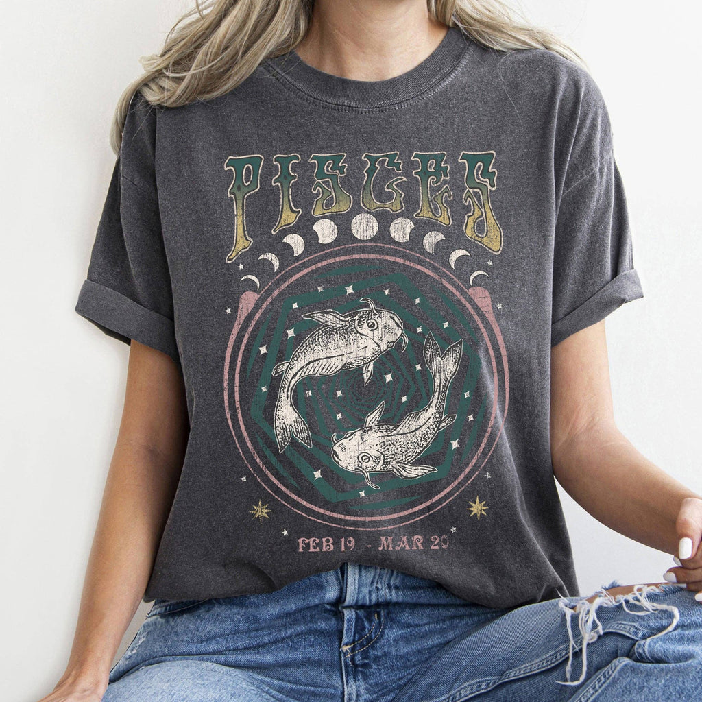 Pisces Zodiac Comfort Colors Horoscope, Astrology - Adult & Kids T-Shirts, Sweatshirts & Hoodies apparel design preview 1