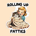 Rolling Up Fatties Sticker Decal - Adult & Kids T-Shirts, Sweatshirts & Hoodies apparel design preview 1