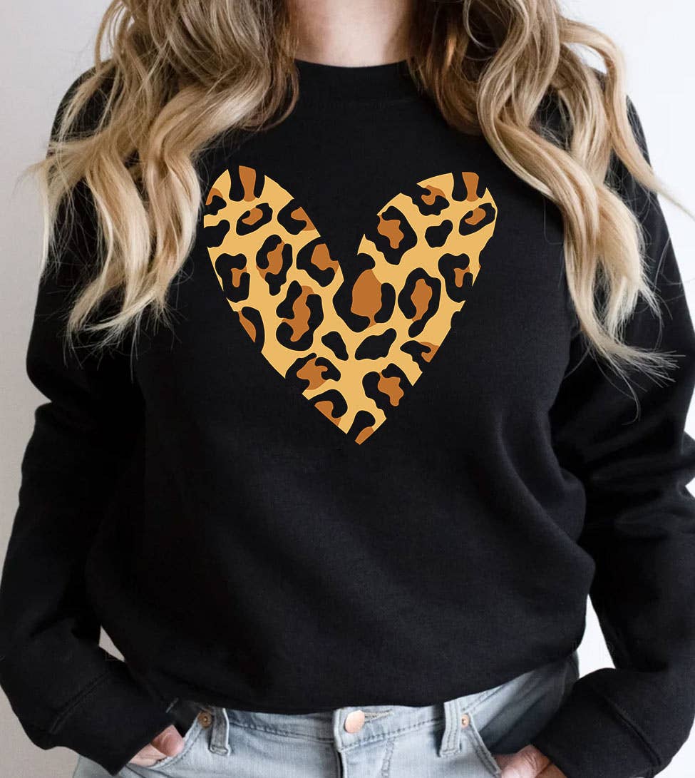 Leopard Heart Valentine's Day Cute Fun Gift - Adult & Kids T-Shirts, Sweatshirts & Hoodies apparel design preview 1
