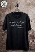 Live A Life of Love Graphic Top - Adult & Kids T-Shirts, Sweatshirts & Hoodies apparel design preview 1