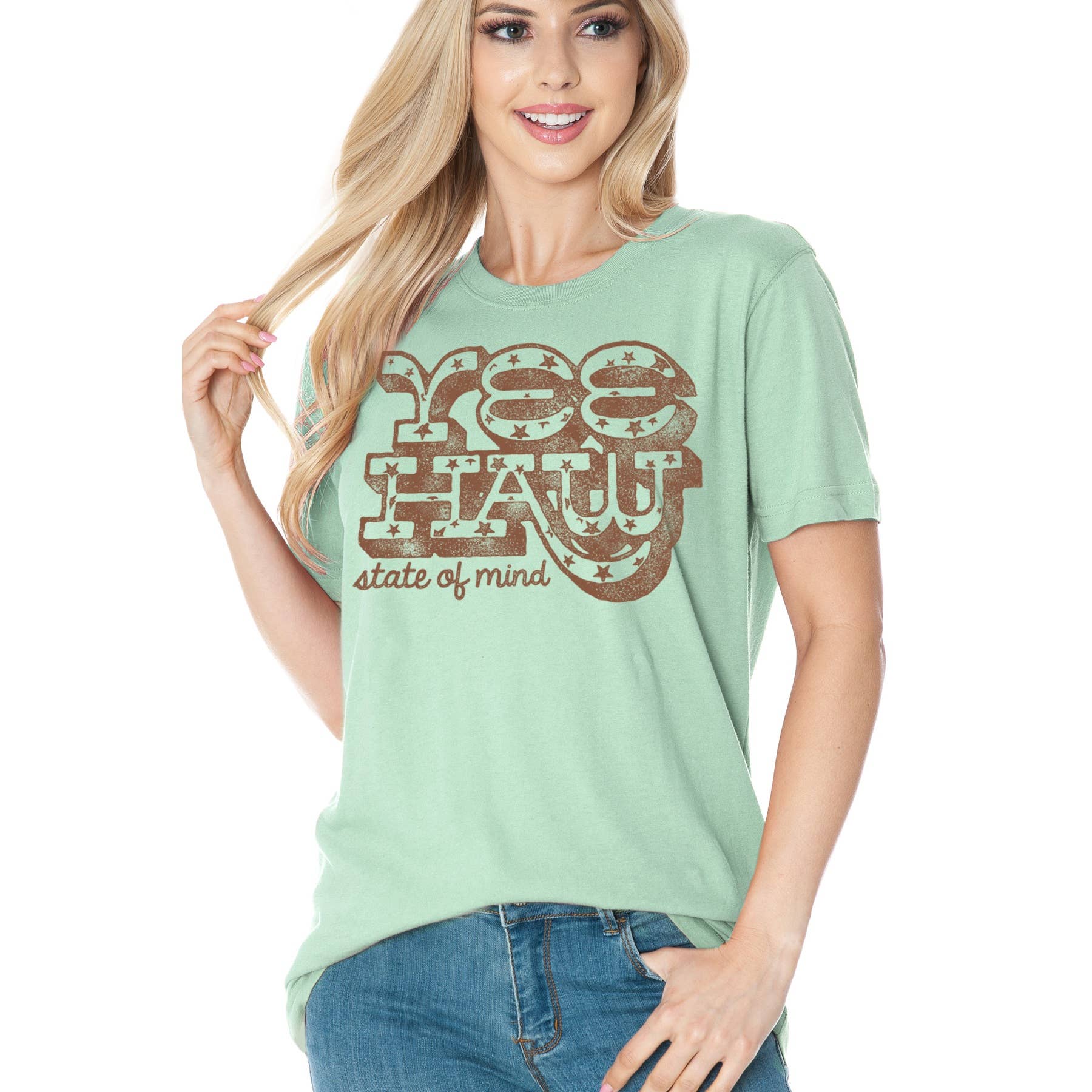 Yee Haw State of Mind - Adult & Kids T-Shirts, Sweatshirts & Hoodies apparel design preview 1