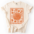 Checkered Pumpkin, Minimalist, Autumn, Fall, - Adult & Kids T-Shirts, Sweatshirts & Hoodies apparel design preview 1