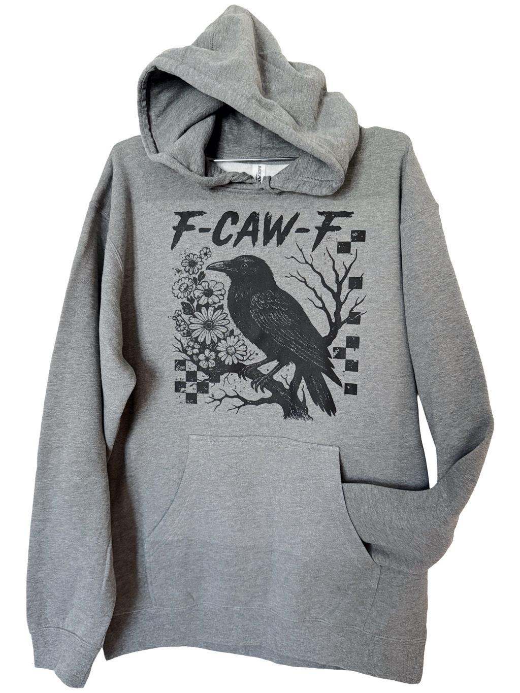 F-Caw-F Raven Checkered - Adult & Kids T-Shirts, Sweatshirts & Hoodies apparel design preview 1