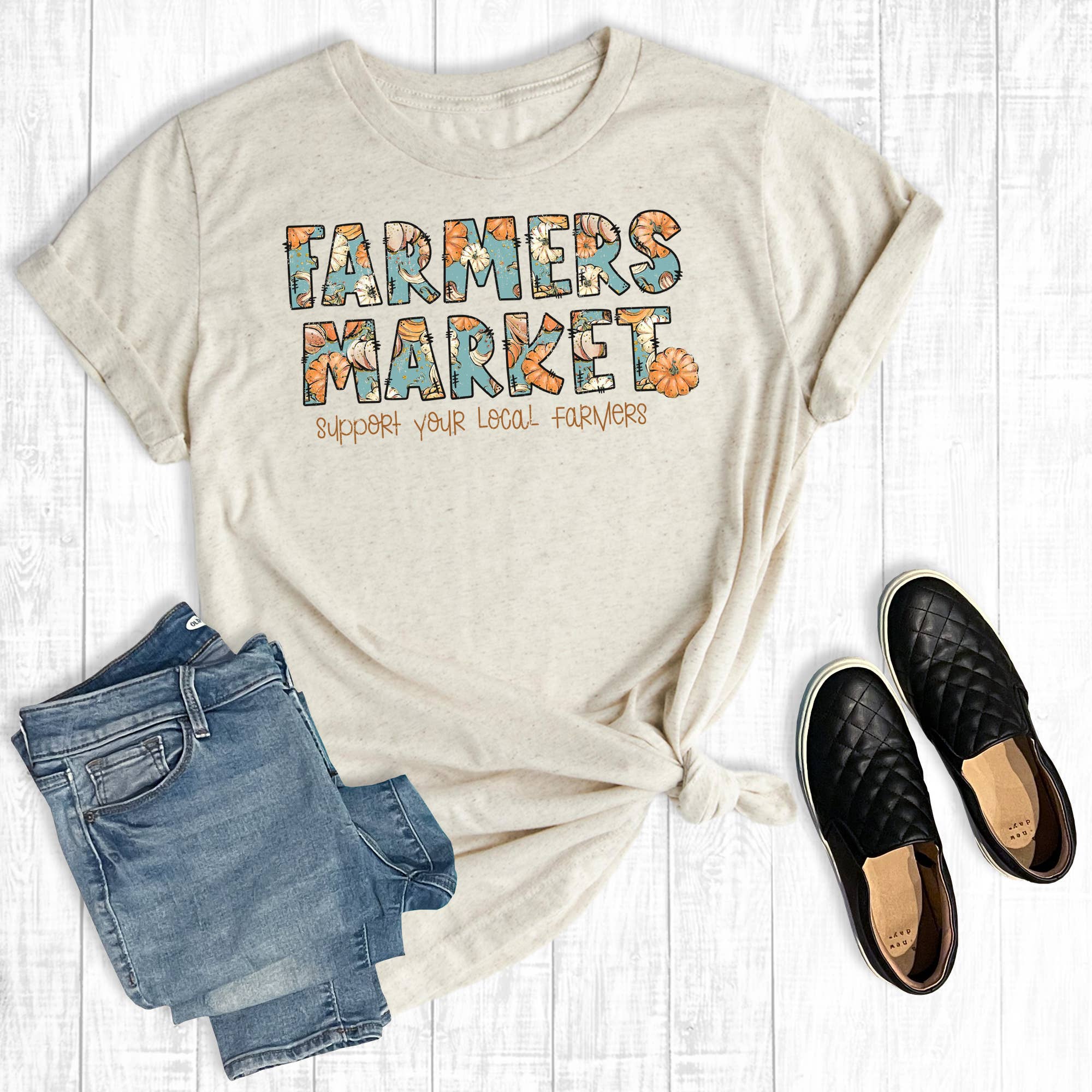Farmers Market Support Your Local - Adult & Kids T-Shirts, Sweatshirts & Hoodies apparel design preview 1
