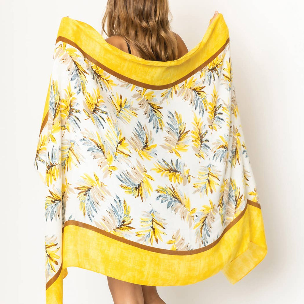 Solid Palm Leaves Print Scarf - Adult & Kids T-Shirts, Sweatshirts & Hoodies apparel design preview 1