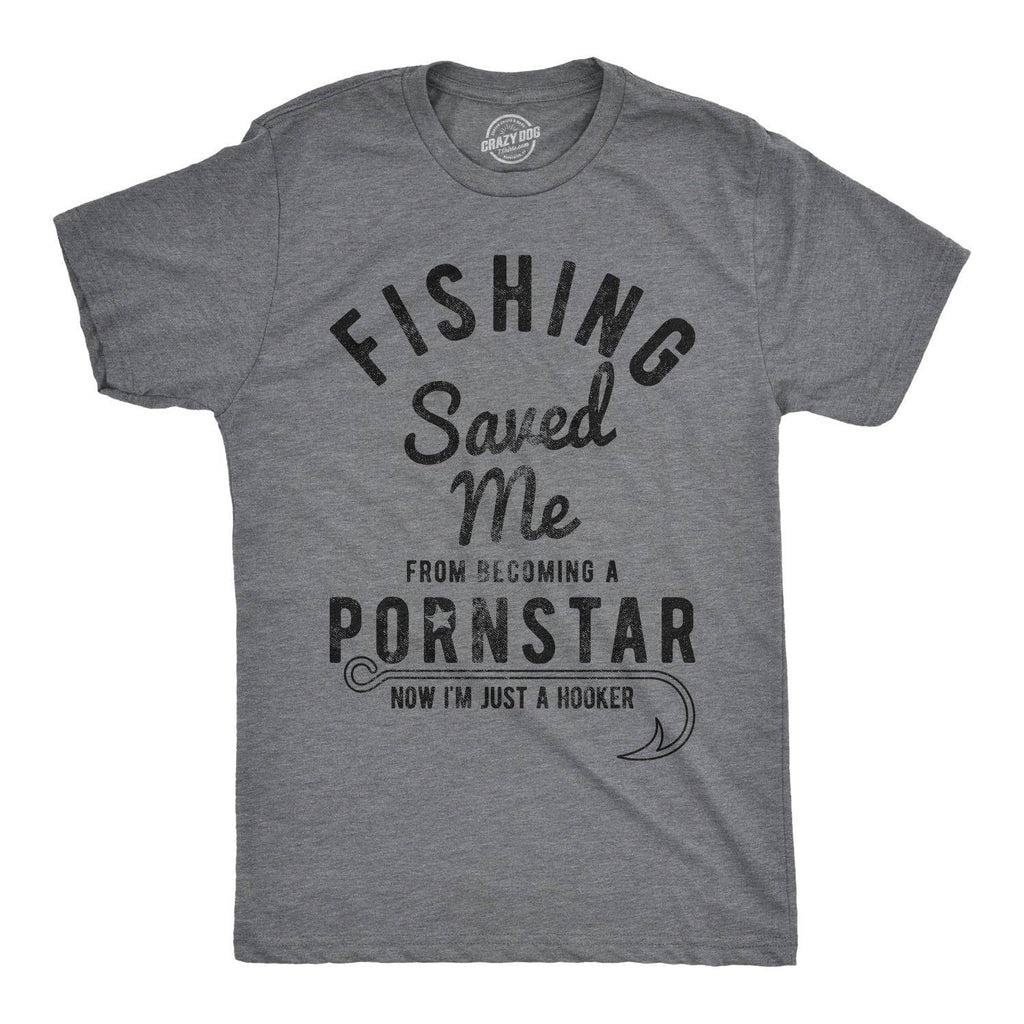 Fishing Saved Me Men's - Adult & Kids T-Shirts, Sweatshirts & Hoodies apparel design preview 1