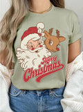 Santa and Rudolph Graphic - Adult & Kids T-Shirts, Sweatshirts & Hoodies apparel design preview 1