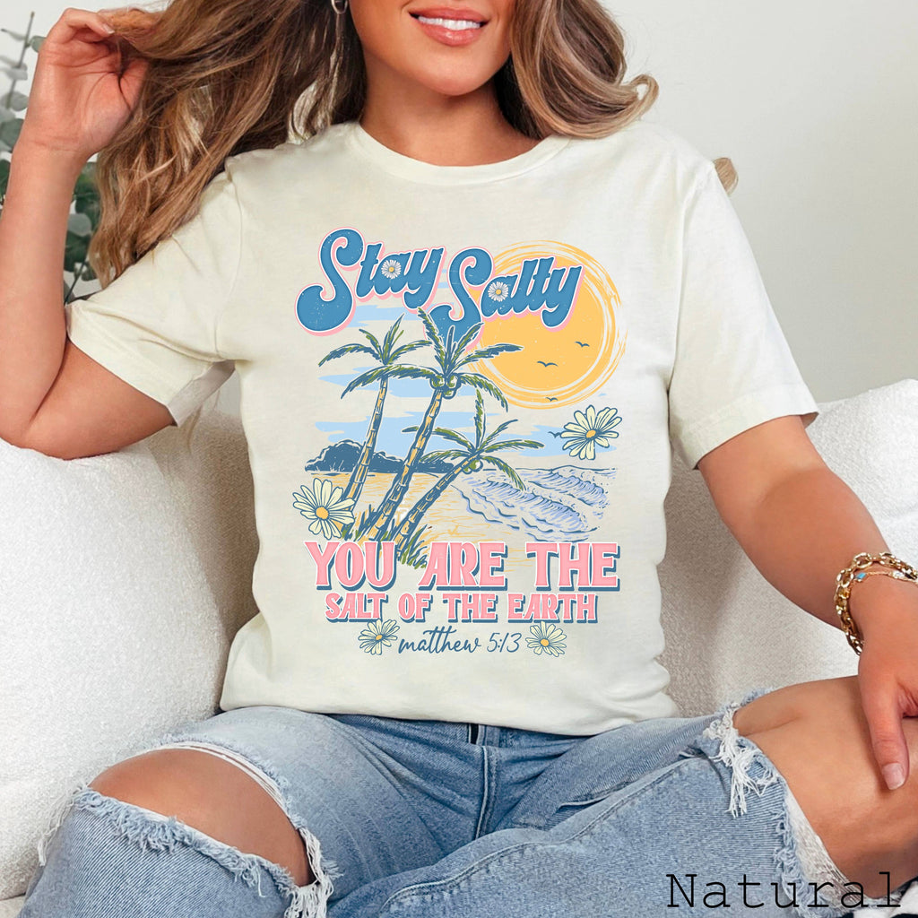 Stay Salty Christian Graphic Bella Canvas - Adult & Kids T-Shirts, Sweatshirts & Hoodies apparel design preview 1