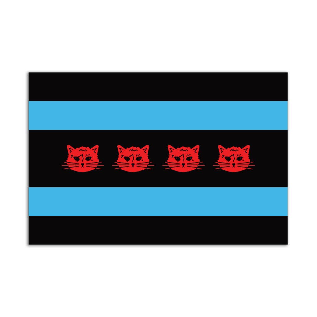 Chicago Flag Gary Sticker - Adult & Kids T-Shirts, Sweatshirts & Hoodies apparel design preview 1