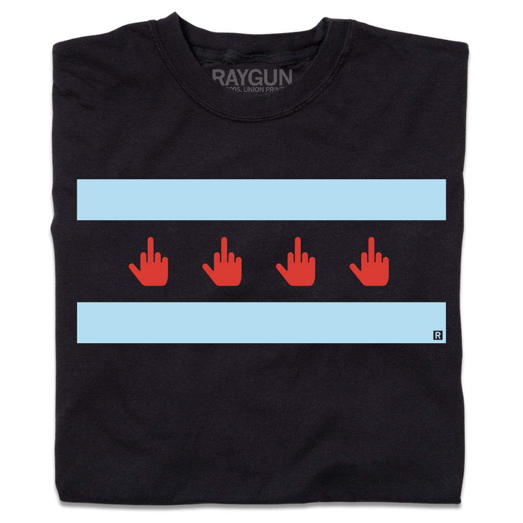 Middle Finger Chicago Flag - Adult & Kids T-Shirts, Sweatshirts & Hoodies apparel design preview 1