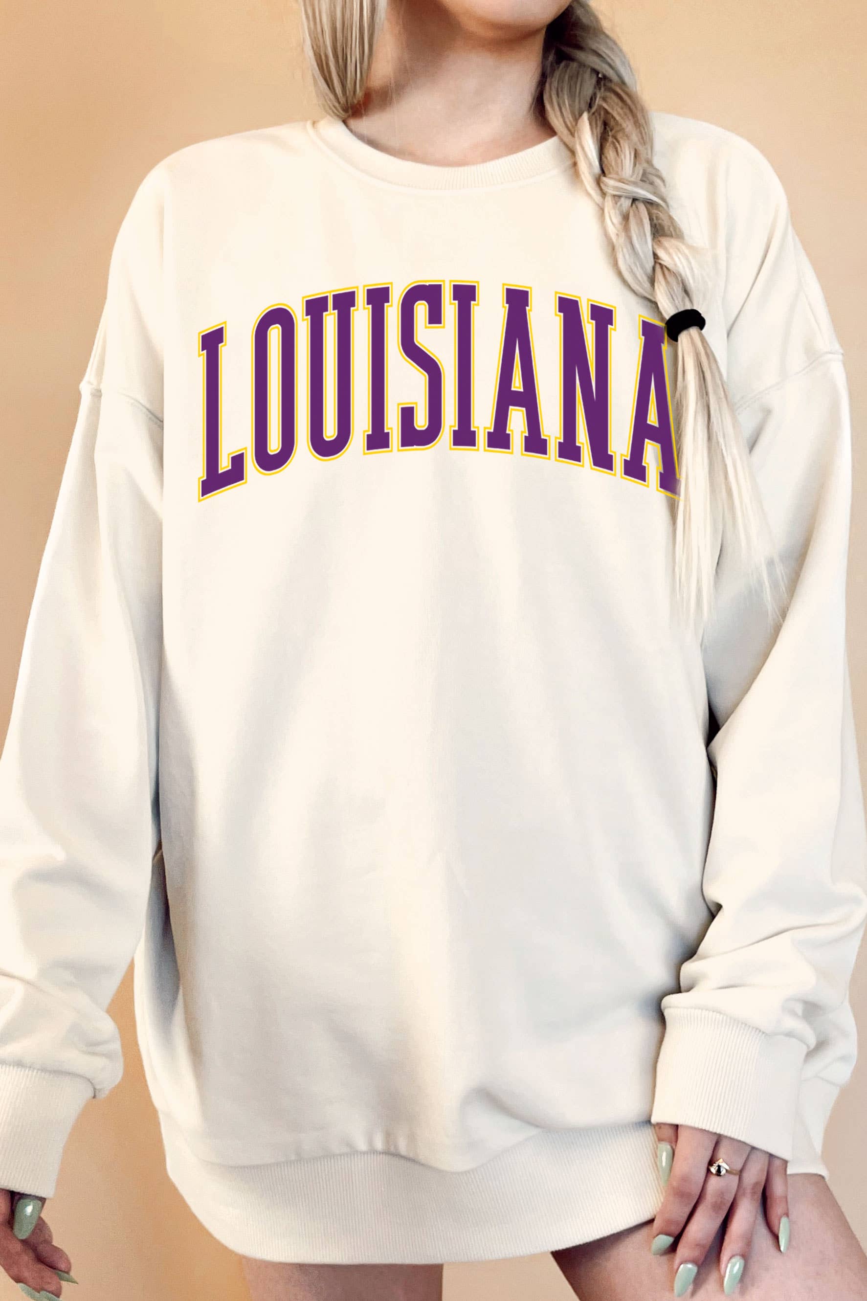 Louisiana Puff Oversize Graphic Terry - Adult & Kids T-Shirts, Sweatshirts & Hoodies apparel design preview 1