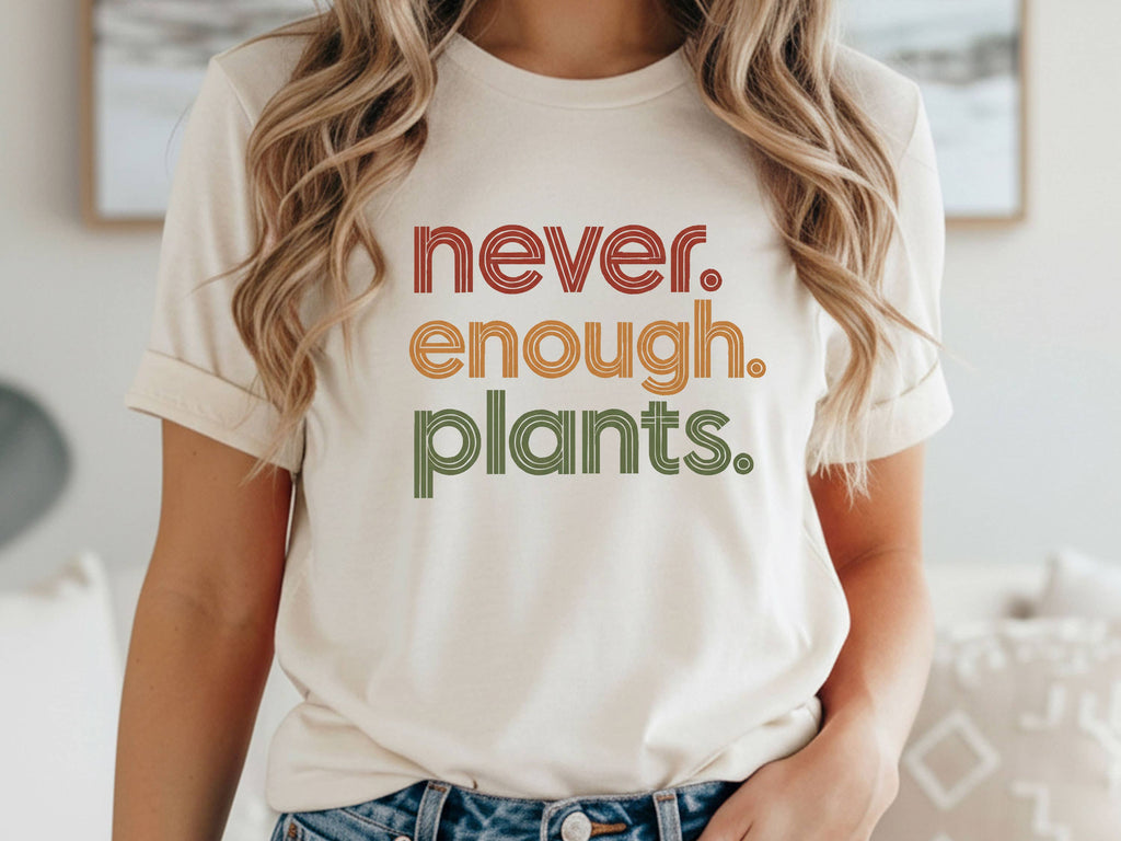 Never Enough Plants Retro Plant Lover Botanical - Adult & Kids T-Shirts, Sweatshirts & Hoodies apparel design preview 1