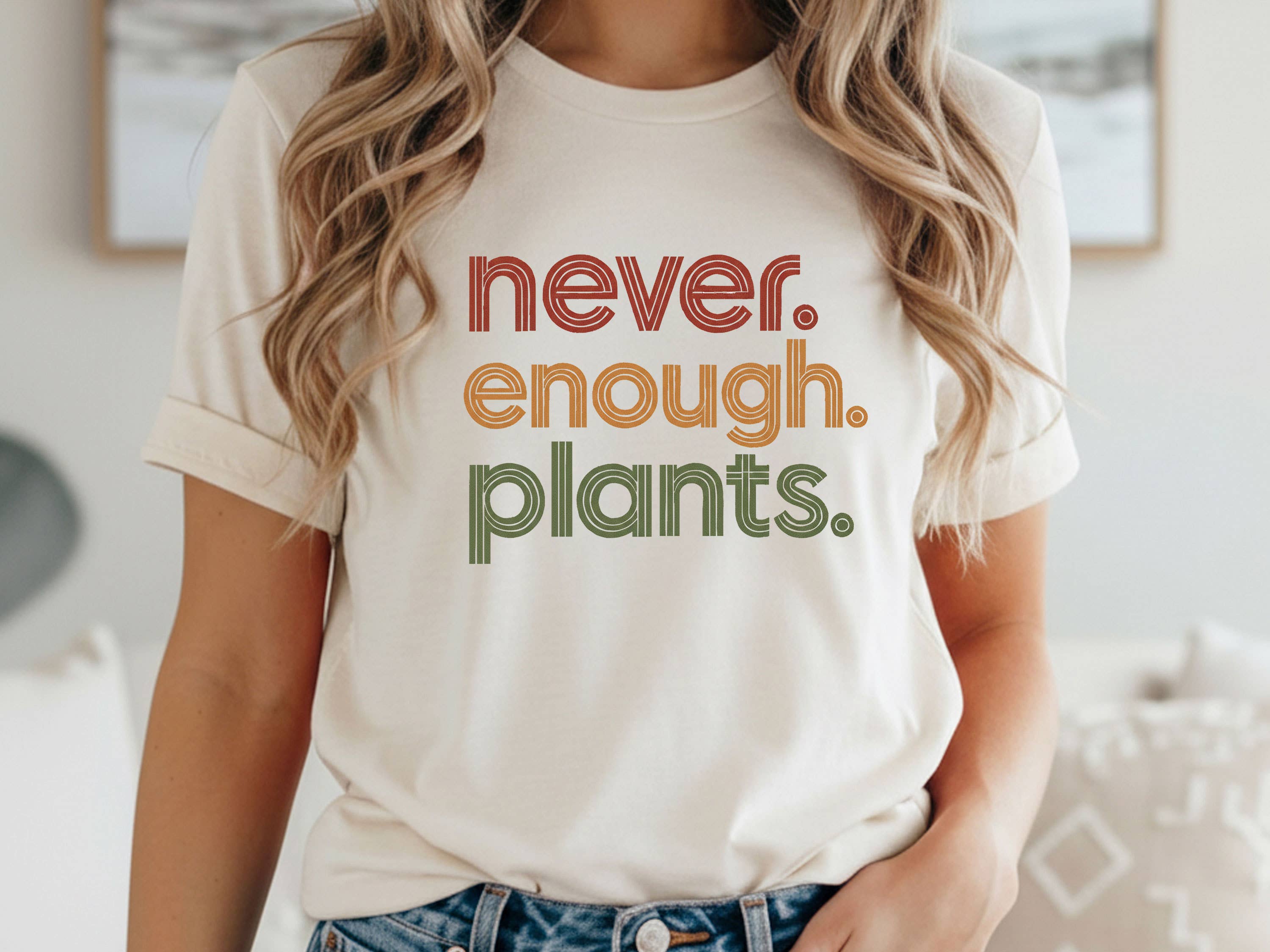 Never Enough Plants Retro Plant Lover Botanical - Adult & Kids T-Shirts, Sweatshirts & Hoodies apparel design preview 1
