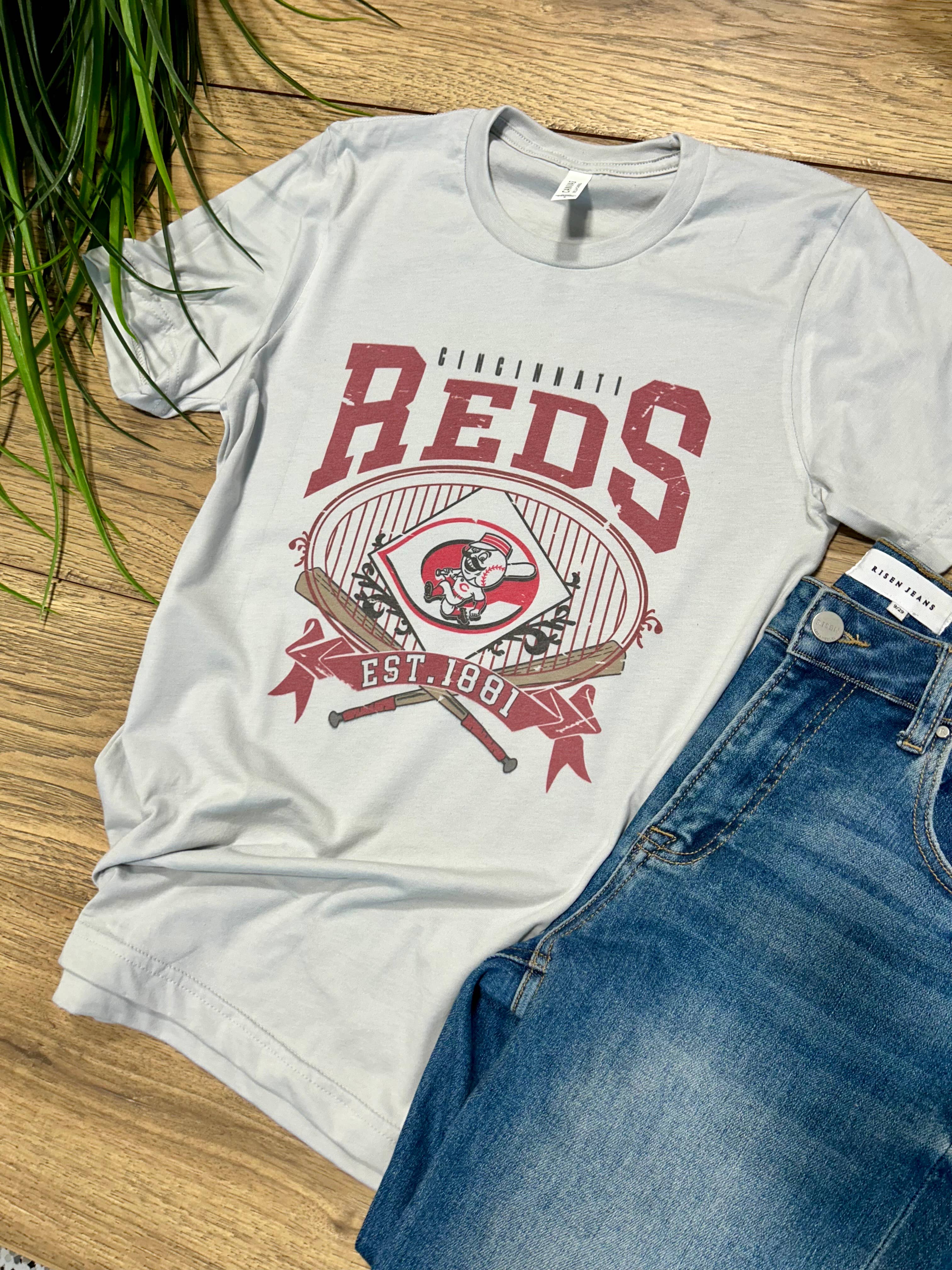 Cincinnati Red Baseball Graphic - Adult & Kids T-Shirts, Sweatshirts & Hoodies apparel design preview 1