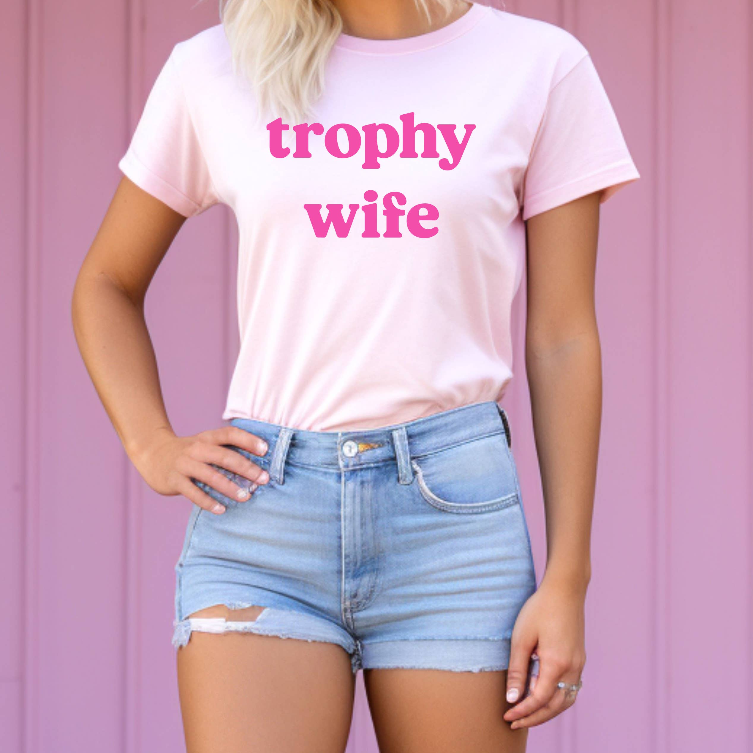 Trophy Wife Pink Graphic Wifey - Adult & Kids T-Shirts, Sweatshirts & Hoodies apparel design preview 1