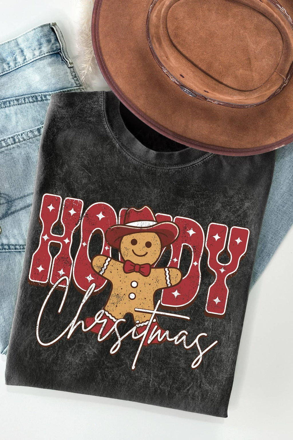 Women Christmas Graphic Print Mineral Wash Top - Adult & Kids T-Shirts, Sweatshirts & Hoodies apparel design preview 1