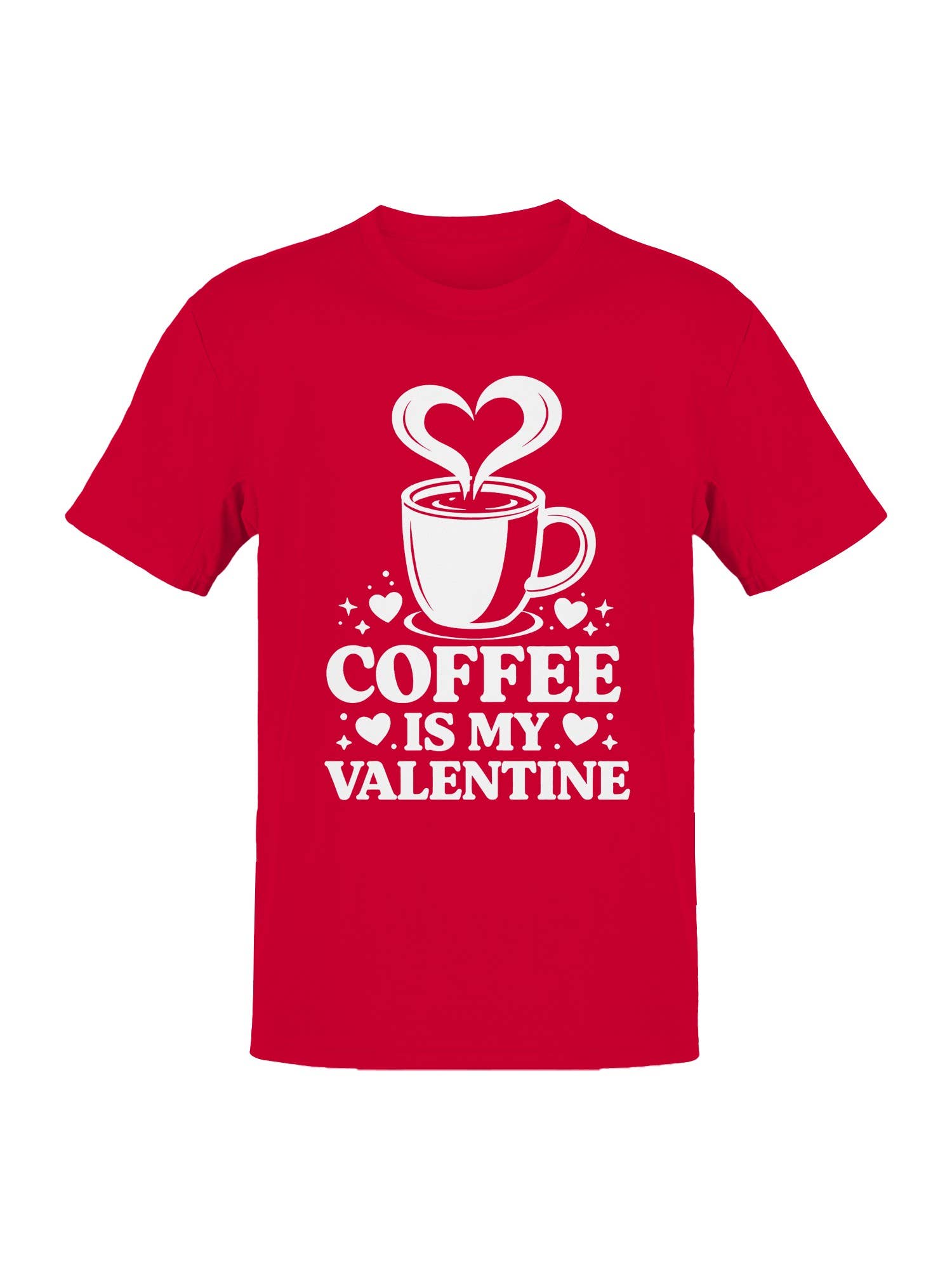 Coffee Is My Valentine Design Men's - Adult & Kids T-Shirts, Sweatshirts & Hoodies apparel design preview 1