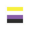Non-Binary Pride Flag Mini Square Sticker - Adult & Kids T-Shirts, Sweatshirts & Hoodies apparel design preview 1