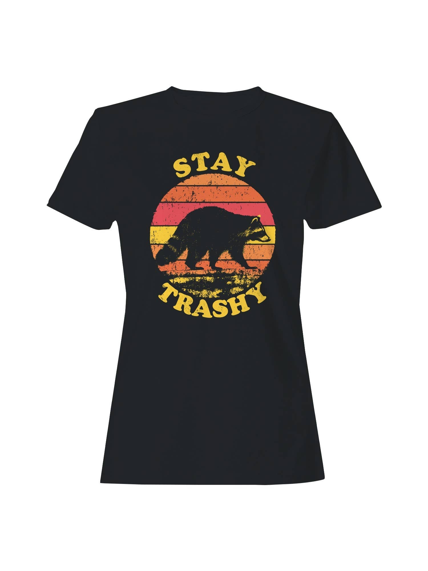 Stay Trashy Raccoon Vintage Design Women's - Adult & Kids T-Shirts, Sweatshirts & Hoodies apparel design preview 1