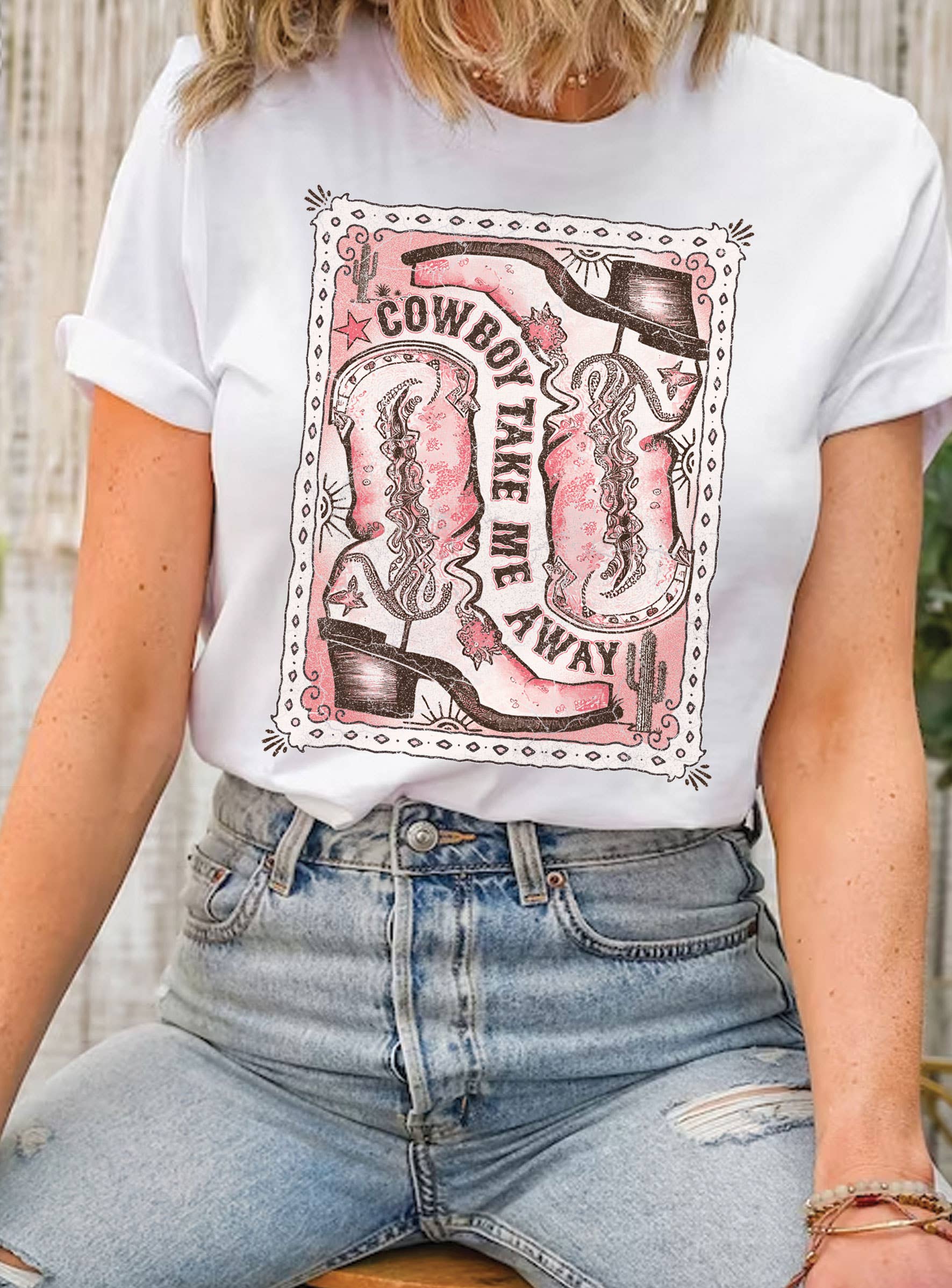 Cowboy Take Me Away Boots Graphic - Adult & Kids T-Shirts, Sweatshirts & Hoodies apparel design preview 1