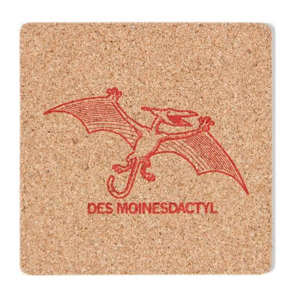 Des Moinesdactyl Cork Coaster - Adult & Kids T-Shirts, Sweatshirts & Hoodies apparel design preview 1