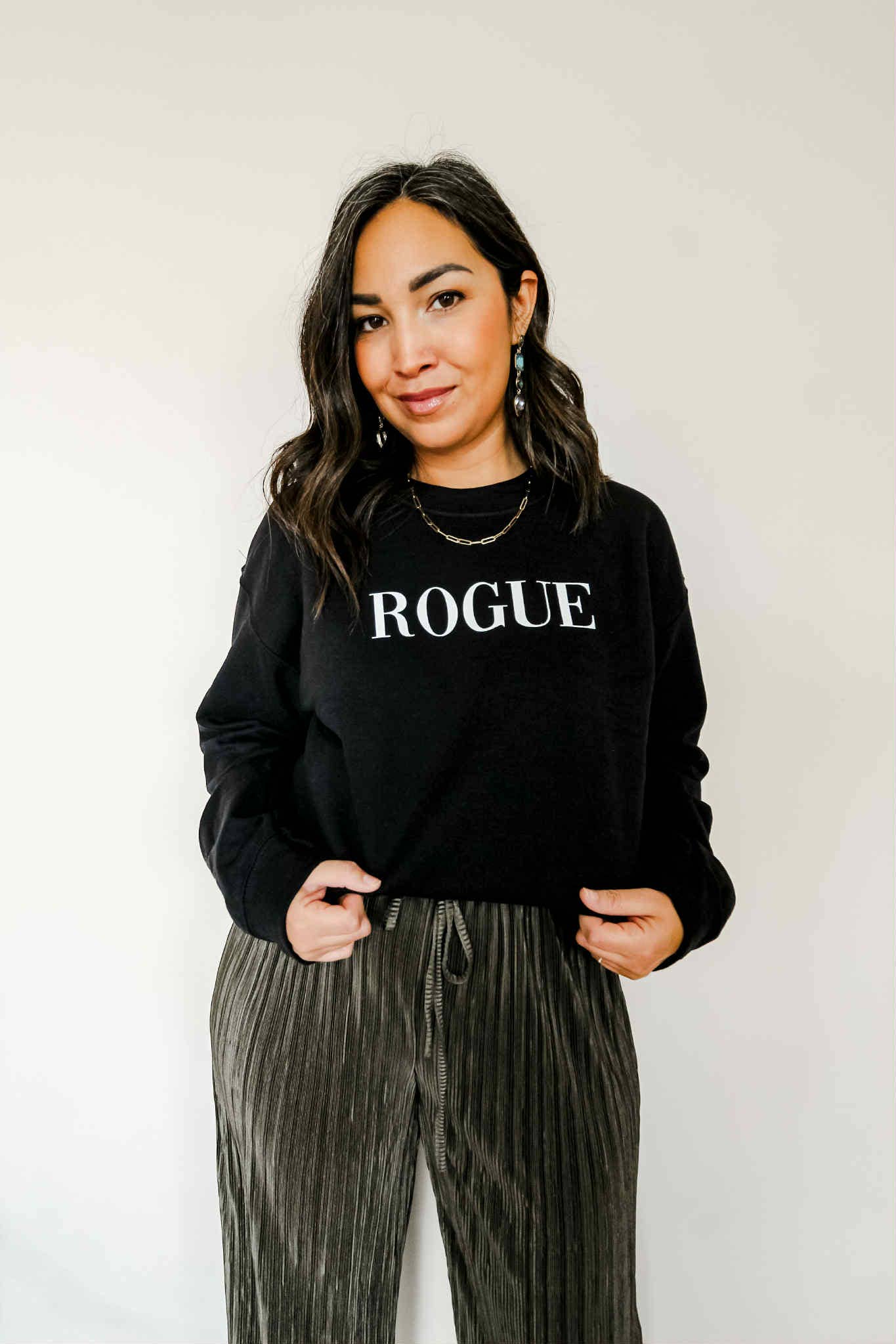 Rogue Funny Black Crewneck, Fall - Adult & Kids T-Shirts, Sweatshirts & Hoodies apparel design preview 1