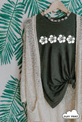 Hibiscus Row Puff Graphic - Adult & Kids T-Shirts, Sweatshirts & Hoodies apparel design preview 1