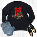 Christmas Western Cowgirl Boots - Adult & Kids T-Shirts, Sweatshirts & Hoodies apparel design preview 1