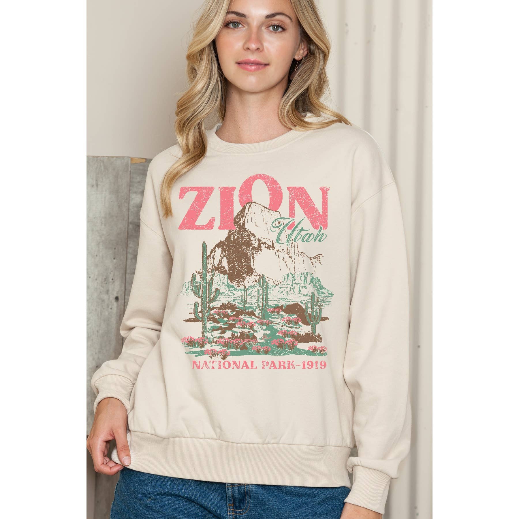 Zion National Park Utah Crewneck - Adult & Kids T-Shirts, Sweatshirts & Hoodies apparel design preview 1
