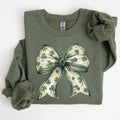 Coquette, Bow, Shamrock, Clover St Patrick's Day - Adult & Kids T-Shirts, Sweatshirts & Hoodies apparel design preview 1