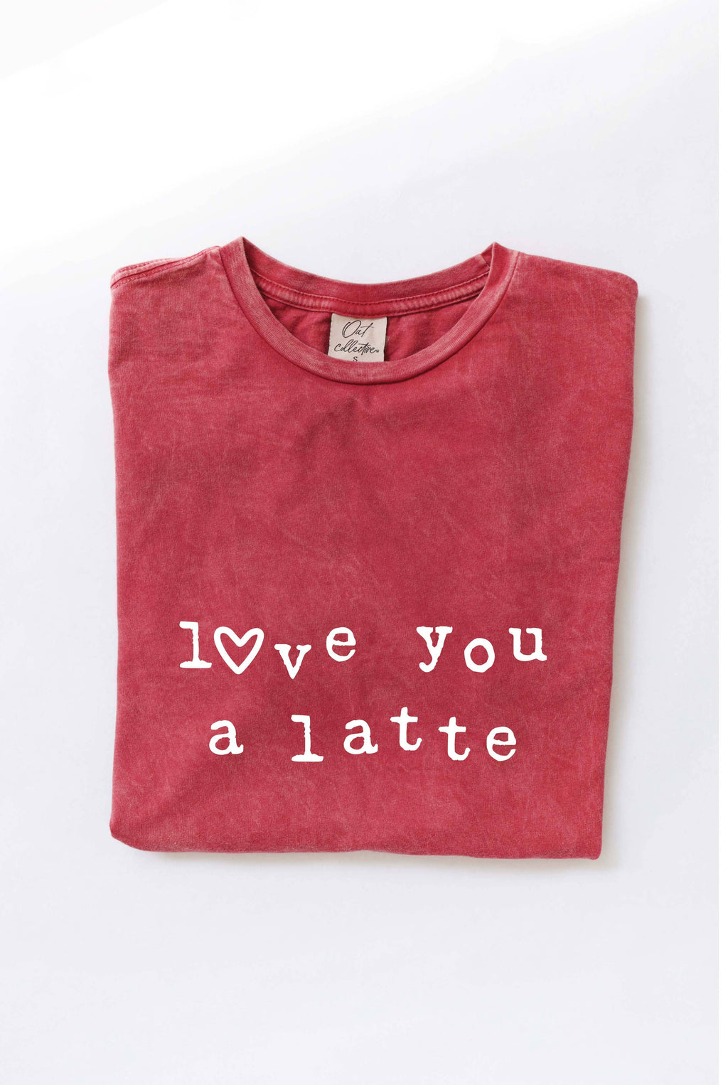 Love You A Latte Mineral Washed Graphic Top - Adult & Kids T-Shirts, Sweatshirts & Hoodies apparel design preview 1