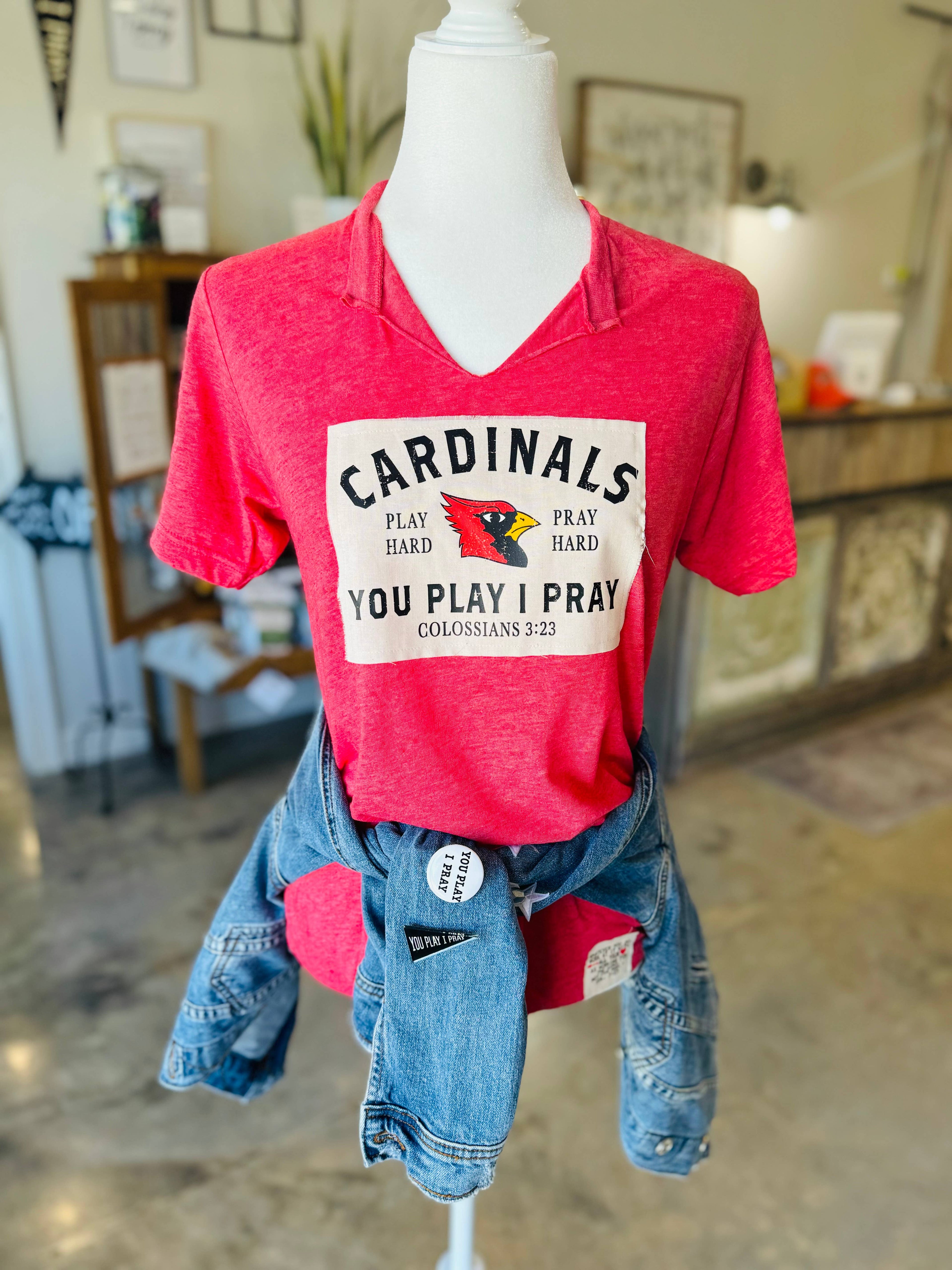 Custom Patch V-Neck Gameday Graphic - Adult & Kids T-Shirts, Sweatshirts & Hoodies apparel design preview 1