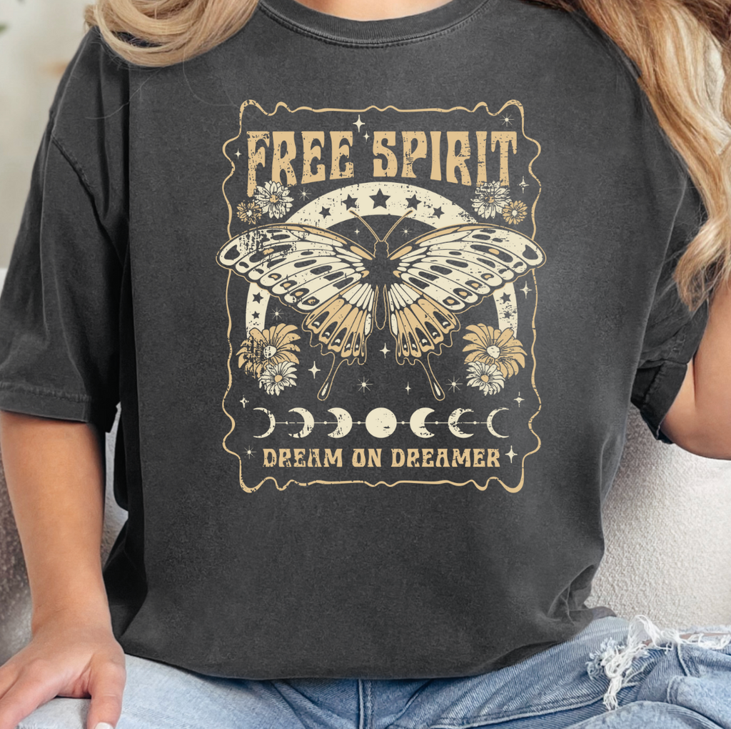 Free Spirit Comfort Color - Adult & Kids T-Shirts, Sweatshirts & Hoodies apparel design preview 1