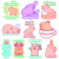 Capybara Stickers - Adult & Kids T-Shirts, Sweatshirts & Hoodies apparel design preview 1