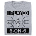 I Played 6 On Grey - Adult & Kids T-Shirts, Sweatshirts & Hoodies apparel design preview 1