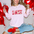 Faux Chenille Checkered Love - Adult & Kids T-Shirts, Sweatshirts & Hoodies apparel design preview 1