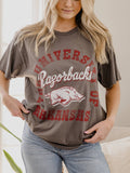 Arkansas Razorbacks Draft Charcoal Thrifted - Adult & Kids T-Shirts, Sweatshirts & Hoodies apparel design preview 1