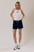 High Waist Gingham Contrast Sweatshorts - Adult & Kids T-Shirts, Sweatshirts & Hoodies apparel design preview 1
