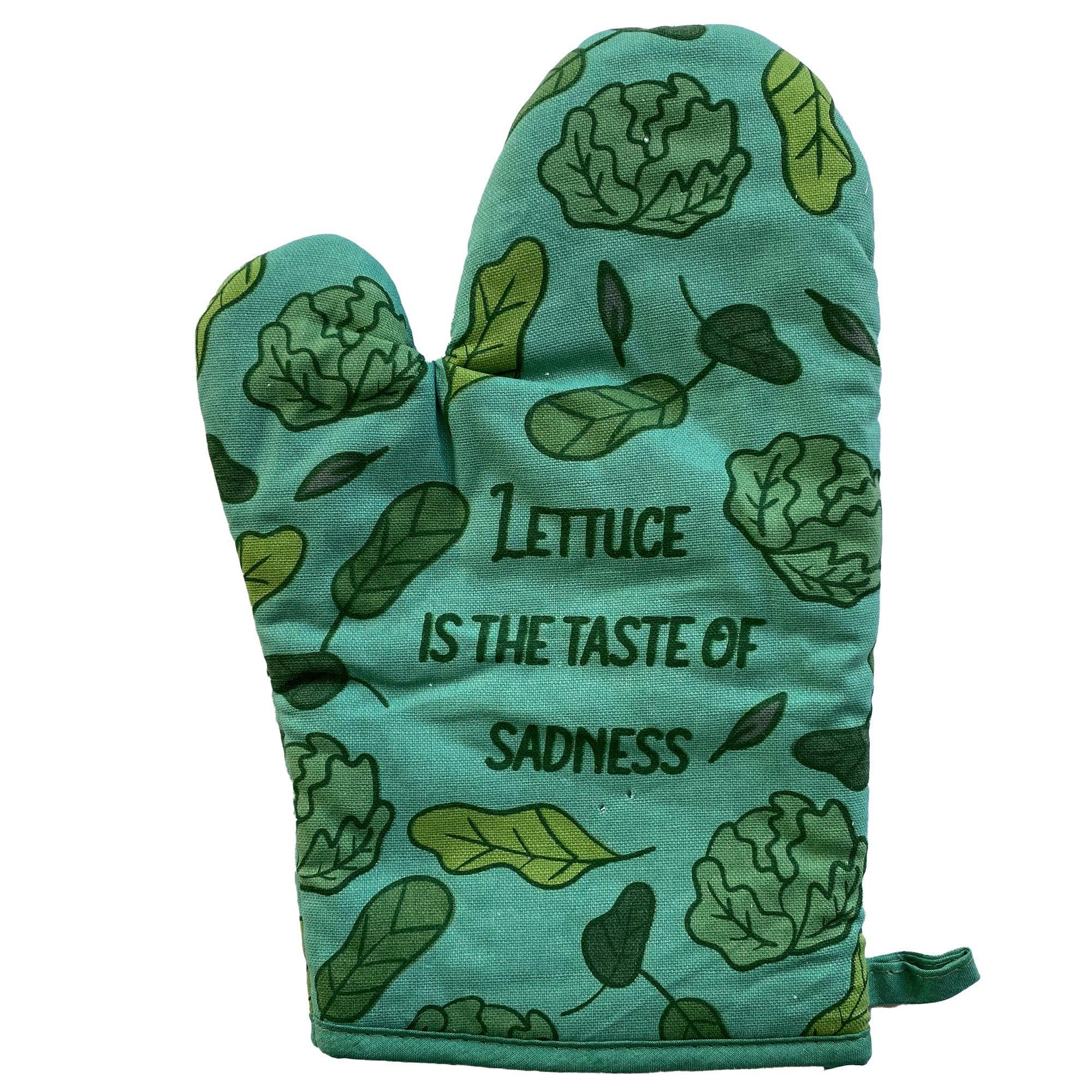 Lettuce Is the Taste of Sadness Oven Mitt Fun Pot - Adult & Kids T-Shirts, Sweatshirts & Hoodies apparel design preview 1